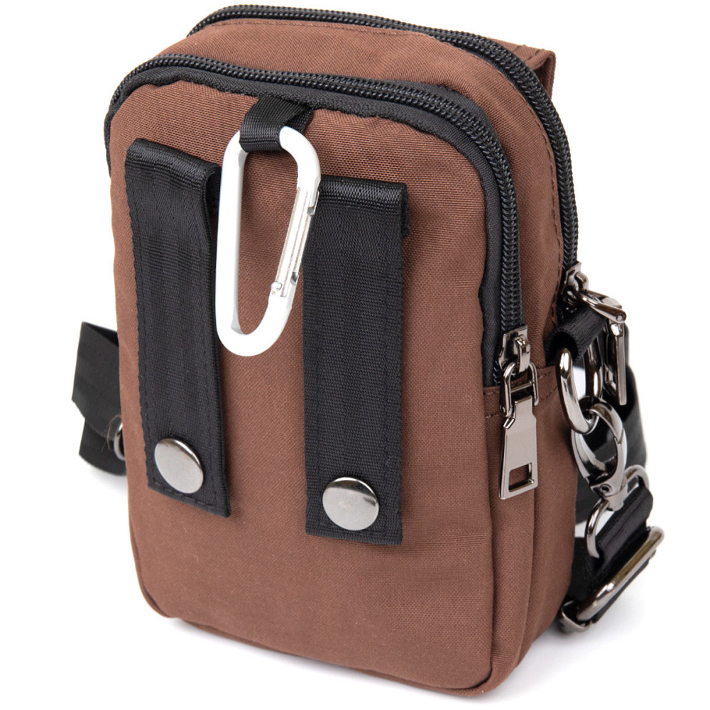 Сумка на пояс нейлон Vintage 20648 Коричневая Киев - изображение 2