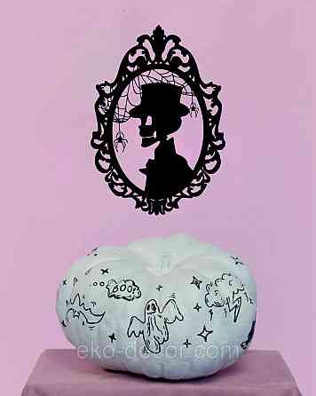 Декоративное настенное Панно «Скелет», Декор на стену 90*63 см, Черный Киев