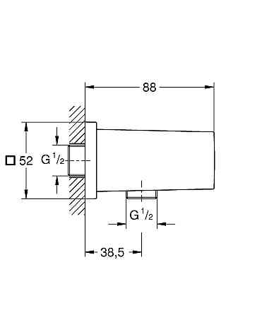 Шлангове підключення з тримачем Grohe Euphoria Cube (26370000) Київ