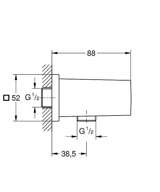 Шлангове підключення з тримачем Grohe Euphoria Cube (26370000) Київ - фото 3