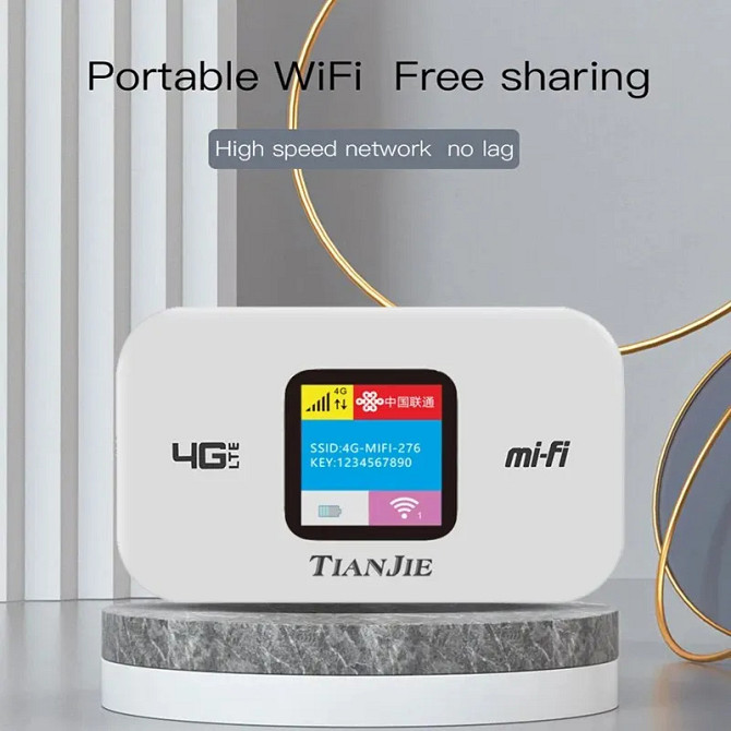 Wi-Fi роутер TIANJIE 4G 150Mbps M800-3-LCD (Білий) Миколаїв - фото 4