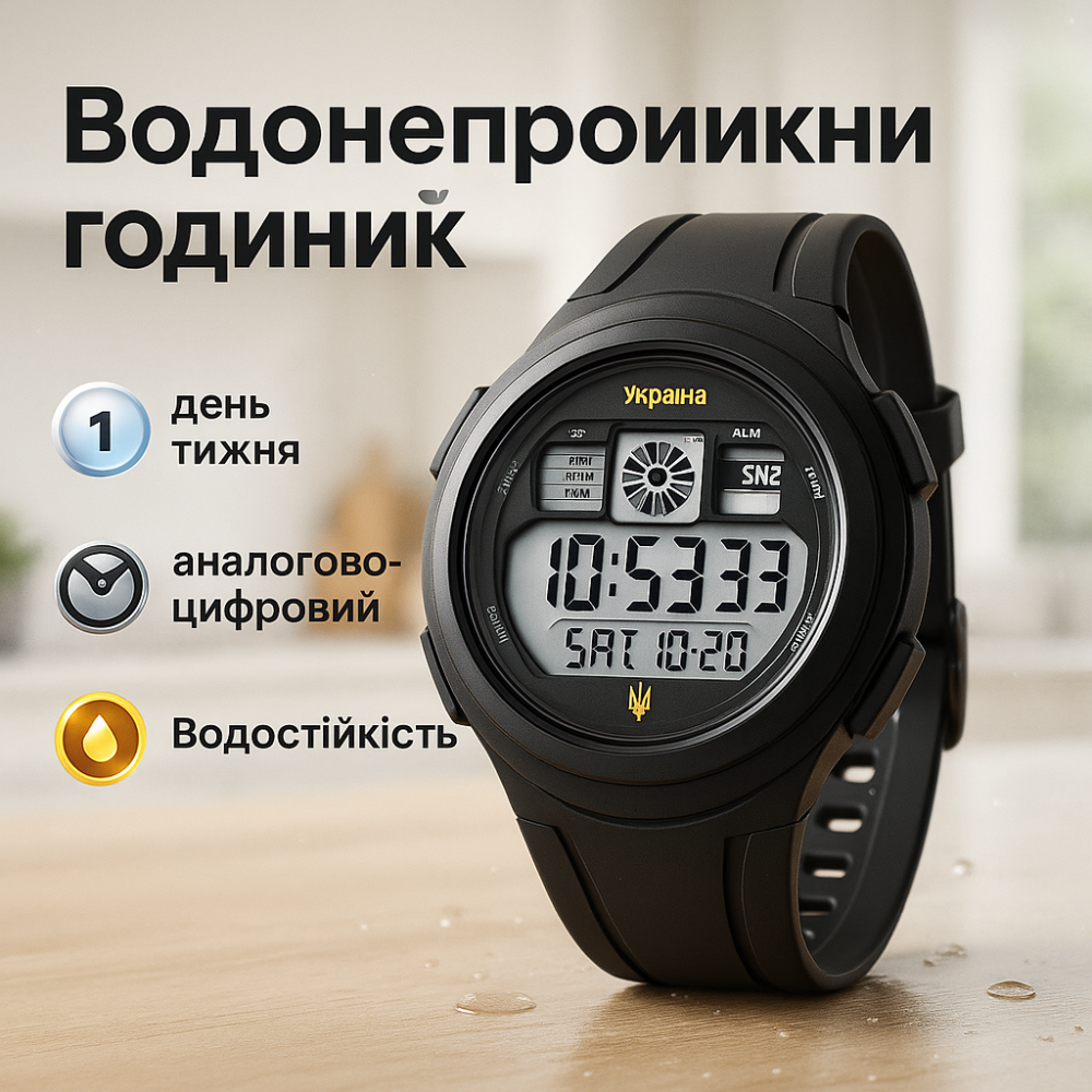 Мужские армейские водостойкие тактические часы SKMEI, Армейские часы милитари Спецназ RA-52 Львов - изображение 15