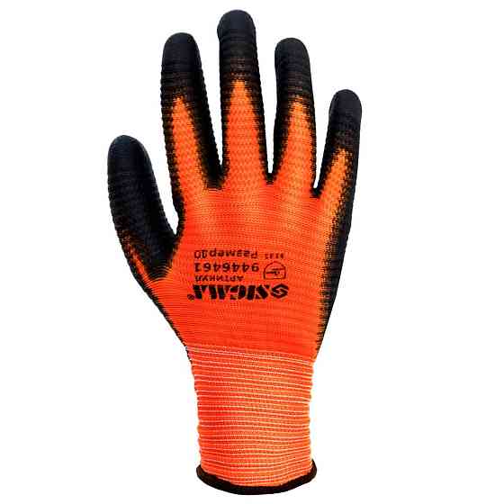 Sigma Перчатки трикотажные с ПУ покрытием (манжет) SIGMA (9446461) Киев