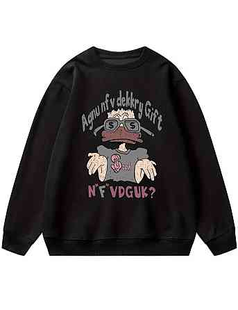 Жіночий утеплений оверсайз світшот із креативним принтом тринитка на флісі Одеса