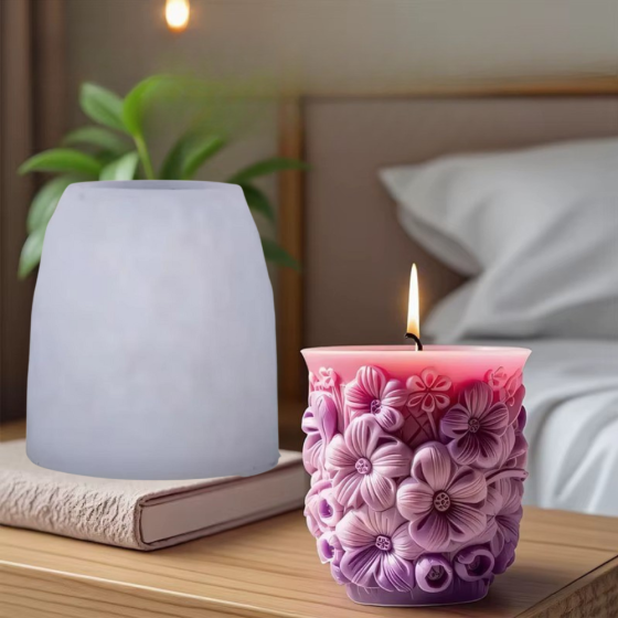 Силіконова форма для виготовлення свічки, молд для виготовлення свічок, свічників, горщиків, стаканів для квітів 91 х 100 мм Кам'янець-Подільський