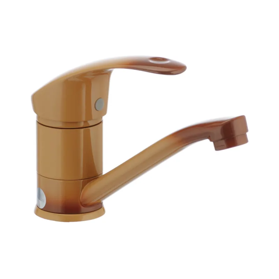 Смеситель для умывальника Haiba Mars 004 с коричневым корпусом и изливом 15 см Харьков