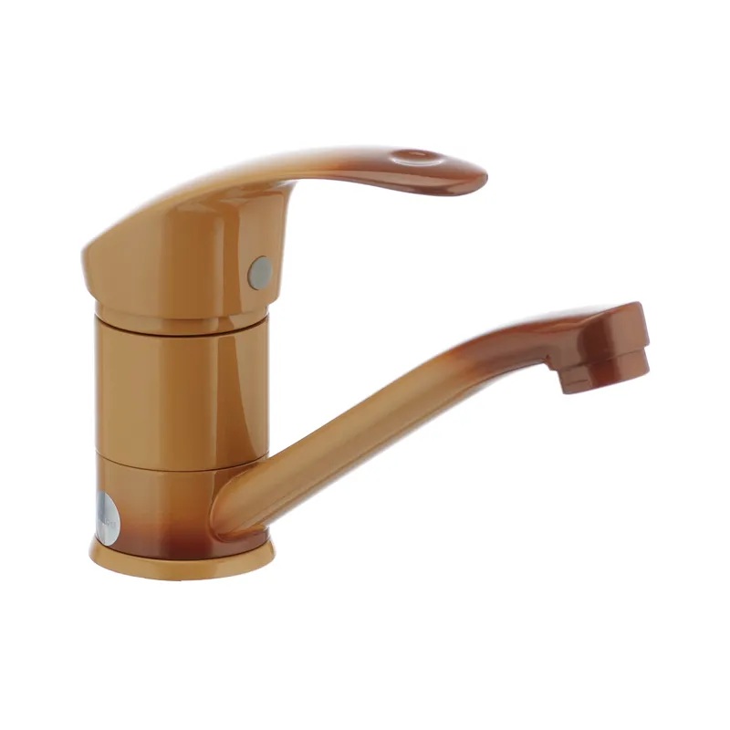 Смеситель для умывальника Haiba Mars 004 с коричневым корпусом и изливом 15 см Харьков - изображение 1