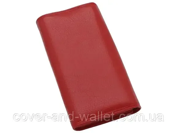 Большой женский кожаный кошелёк красного цвета c визитницей для карточек Boston Киев - изображение 9
