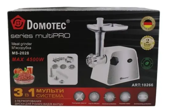 Мясорубка DOMOTEC MS-2028 4500W Коломыя