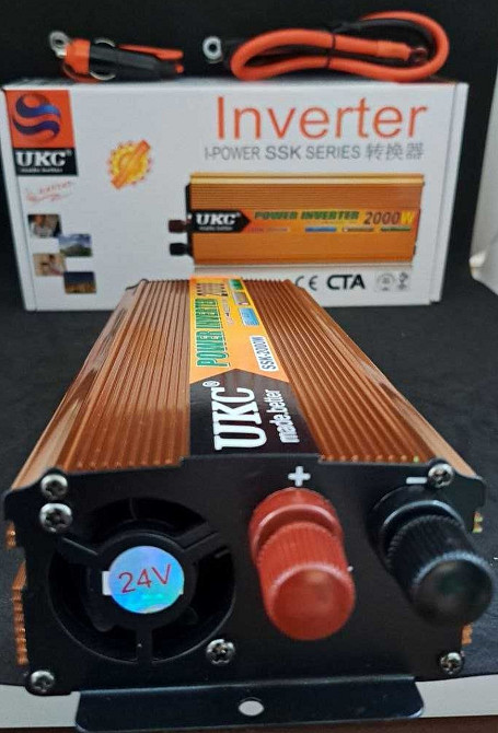 Інвертор Перетворювач напруги 24V/220V Інвертор 2000W. Київ - фото 3