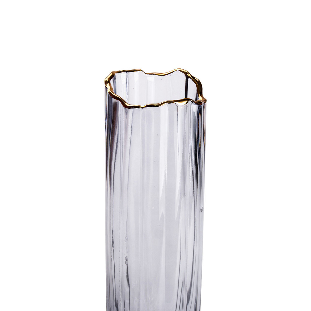 Стеклянная ваза для цветов, декоративная серая, 29,5 см HP-1713 Киев - изображение 3