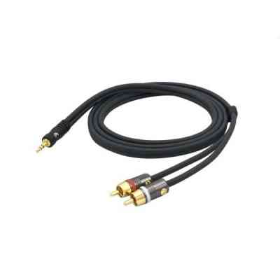 Інсертний кабель D&apos;Addario Custom Series Dual RCA to 3.5 Stereo Mini Jack Cable (1.5m) (PW-MP-05) Вінниця