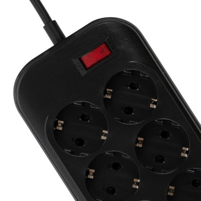 Мережевий фільтр живлення ColorWay CW-CHE64B, 6 розеток/4USB Black (CW-CHE64B) Вінниця - фото 12