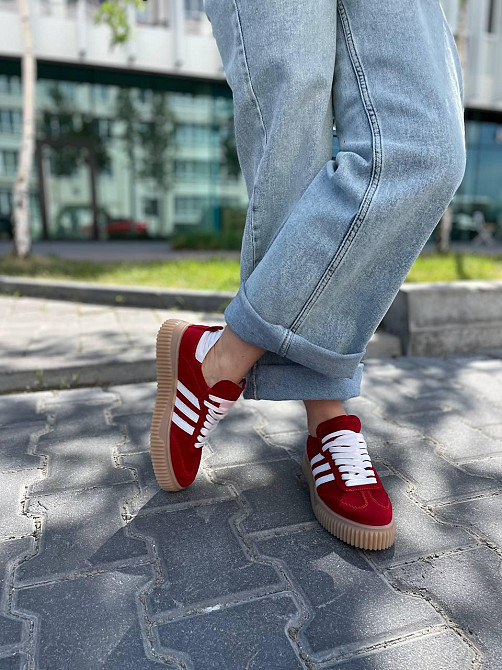 Dino Vittorio Кеди жіночі Dino Vittorio червоні натуральна замша 37-40 розміри (2408/131/250) Коломия - фото 2