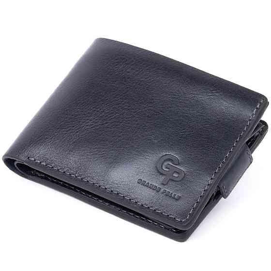 Функциональное тонкое портмоне GRANDE PELLE 11323 Синее Киев