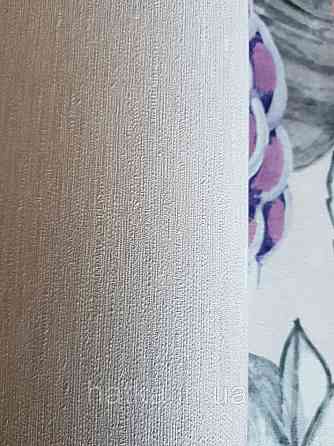 Шпалери вінілові Decoprint Breeze 0.53х10 м однотонні структурні тонка смужка під тканину білі з бузковим Київ