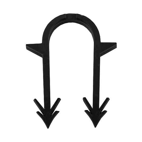 Такерная гарпун-скоба для крепления трубы ТП Ø16-20 длина 50мм черная (кор.572шт) (000027142) Киев