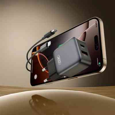 Зарядное устройство XO L156 USB-C PD30W + USB-A QC3.0 Black (L156.black) Винница