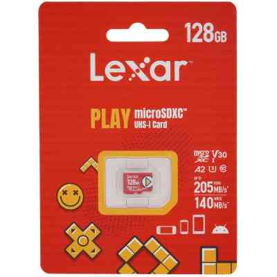 Карта памяти Lexar 128GB microSDXC class 10 UHS-I U3 V30 A2 Play (LMSPLAY128G-BNSNG) Винница