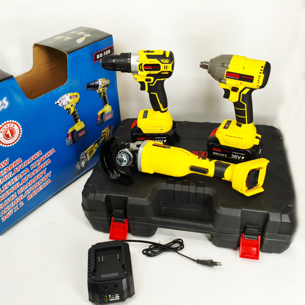 Набір гайковерт шуруповерт болгарка 25 В Boxer BX-189 набір акумуляторного інструменту OX-45 Львів - фото 7