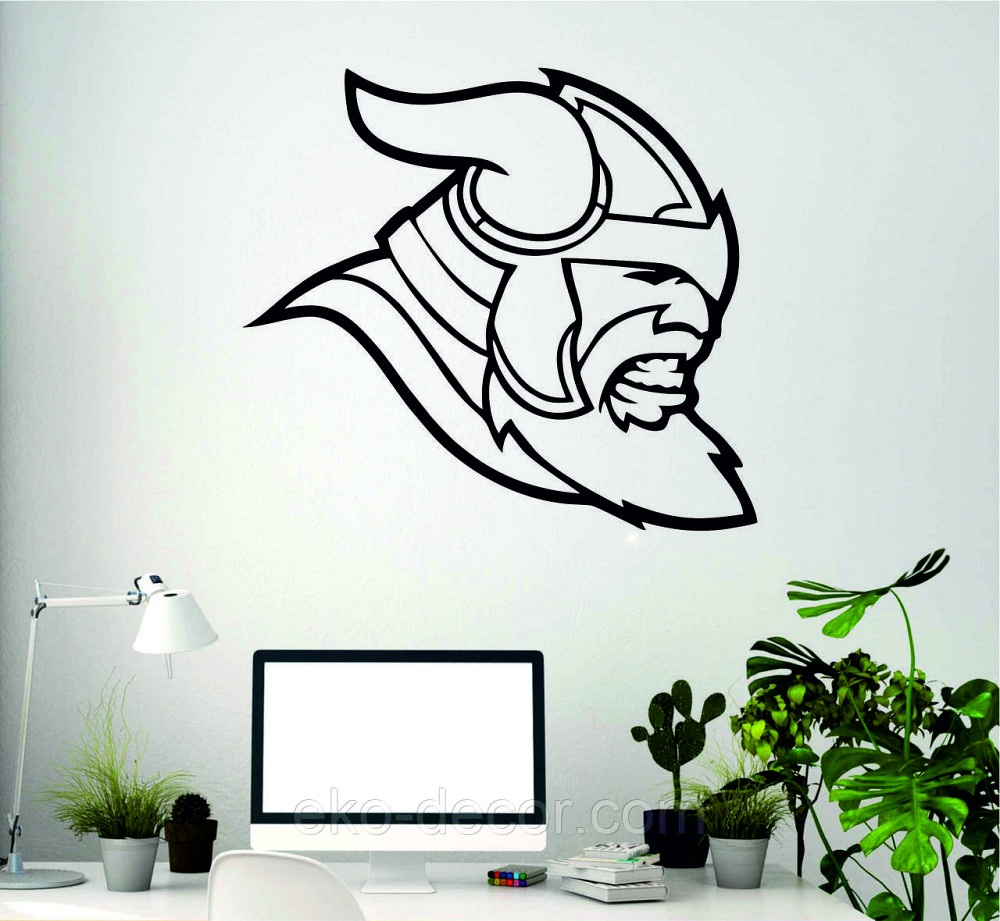 Декоративное настенное Панно «Викинг», Декор на стену 70*63 см, Черный Киев - изображение 3