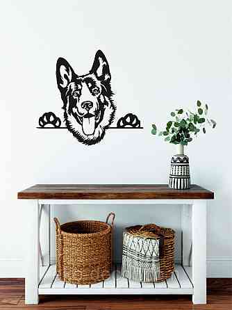 Декоративне настінне Панно «Вівчарка», Декор на стіну 70*63 см, Чорний Київ