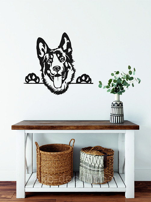 Декоративне настінне Панно «Вівчарка», Декор на стіну 70*63 см, Чорний Київ - фото 6