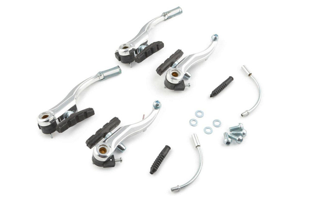 Тормоз велосипеда V-brake (хром) (комплект, перед + зад) Мукачево - изображение 1