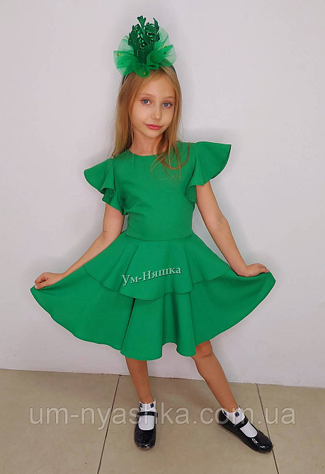 Зеленое пышное платье Петрушка Капуста Елочка Цветочек Весна Калина Кривой Рог - изображение 5