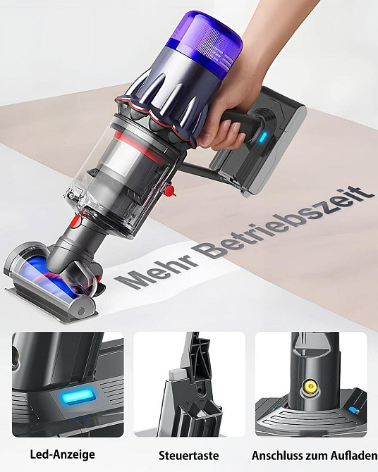 Акумулятор для пилососу Dyson V8 SV10 4000 mAh з фільтром для Absolute, Animal, Fluffy, Motorhead, змінна батарея захист перегріву Київ - фото 7