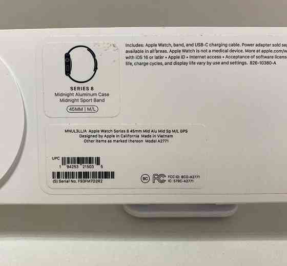 Apple Watch 8 45mm.Midnight GPS MNP13. Гарантия! Киев