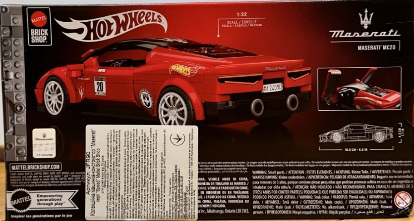 Машина конструктор Hot Wheels Mattel Brick Shop Speed Maserati JFR90 Харьков - изображение 1