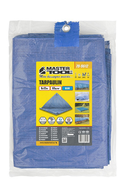 MASTERTOOL Тент MASTERTOOL BLUE 6х12 м 65 г/м² 79-9612 Коломыя - изображение 4