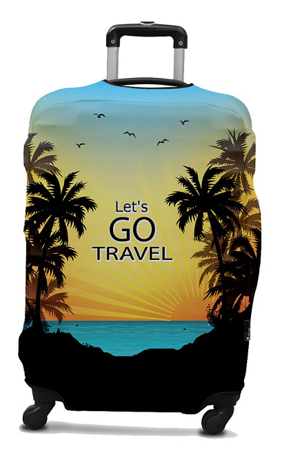 Чохол на валізу дайвінг з малюнком L Let's GO TRAVEL Київ - фото 1