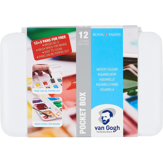 Набор акварельных красок VAN GOGH Pocket box 12 скол Киев