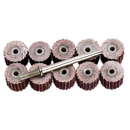 Лепесткові круги 10шт 80 грит для гравера 10x10мм Київ