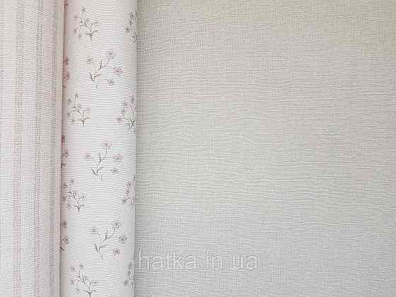 Шпалери вініл на флізеліні A.S.Creation Maison charme 0.53x10 однотон потертості під тканину сірі з рожевим Київ