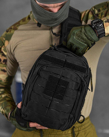 Сумка через плечо тактическая SILVER KNIGHT black РГ5516 Одесса - изображение 9