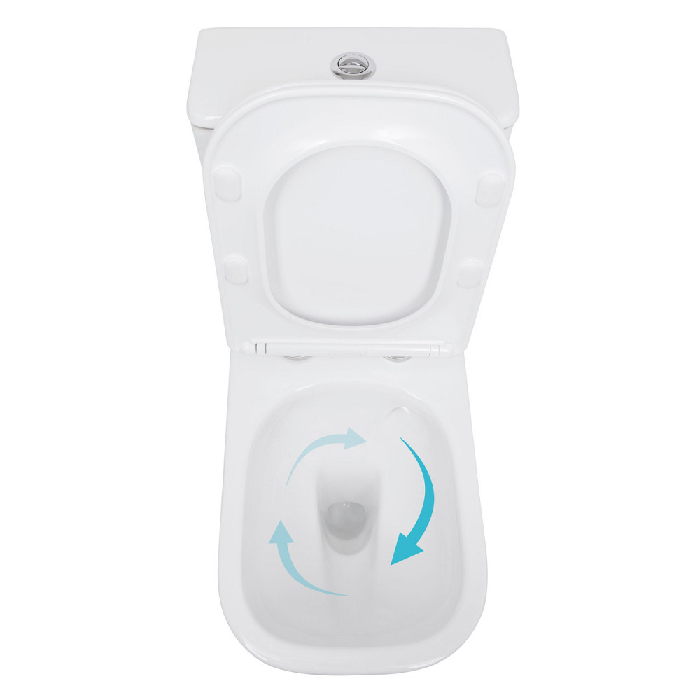 Унітаз підлоговий Qtap Stork Ultra Quiet 630×350×805 мм із сидінням Soft-close, White QTSTO27W49260 Київ - фото 6