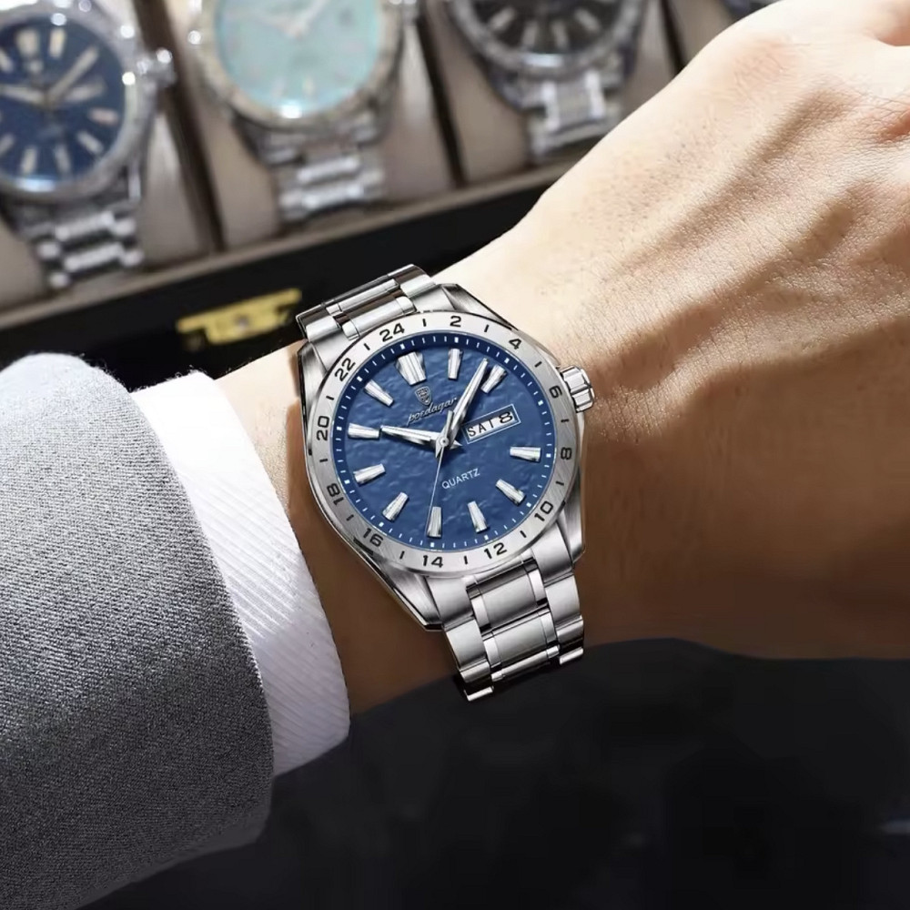 Часы мужские наручные кварцевые Poedagar Cruize Серебристый Киев - изображение 4