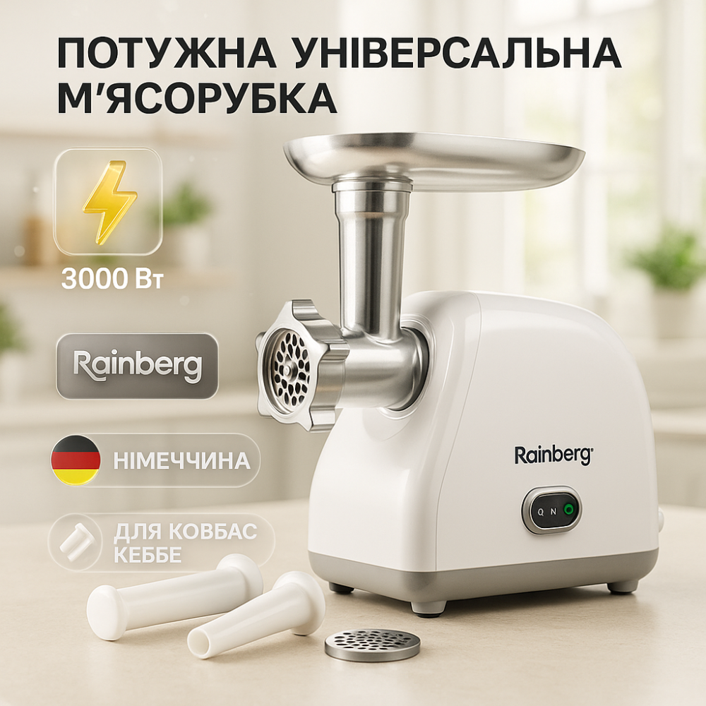 Електром'ясорубка з реверсом і насадкою для ковбаси, Електрична м'ясорубка з насадкою-кеббе KV-19 Львів - фото 15