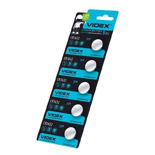 Батарейка CR1632 3V Videx, 5 шт для іграшок та електроніки Київ