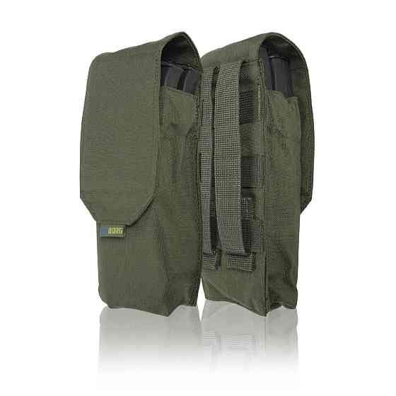 Тактичний підсумок під 2 магазина Kiborg GU Double Mag Pouch Khaki. Підсумок для магазинів олива Київ
