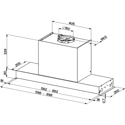 Вытяжка кухонная Faber Ultra Slim X Kl A90 (305.0655.737) Винница