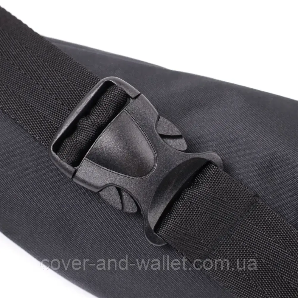 Стильная сумка-бананка на пояс из качественного полиэстера черного цвета FBR Киев - изображение 6