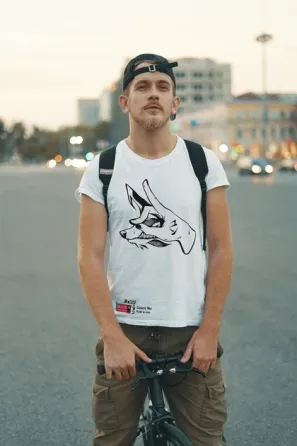 Футболка чоловіча з  принтом Человек Бензопила Демон Лис Розмір 48 Anime0106 Дніпро