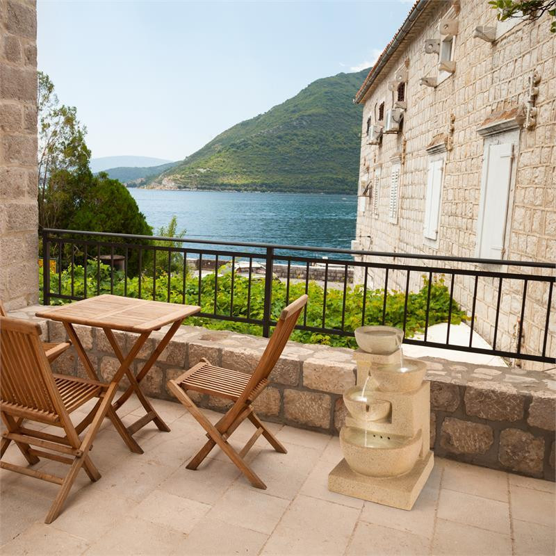 Коринфский декоративный фонтан, садовый фонтан, 3 Вт, солнечный светодиод, вид песчаника (Германия, читать Ровно - изображение 2