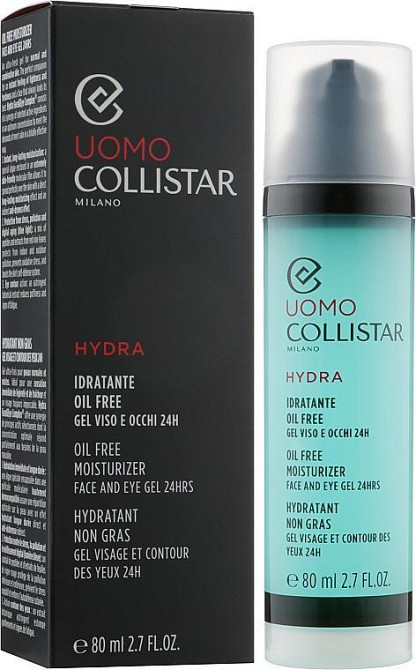 Зволожувальний крем для чоловіків Collistar Oil Free Moisturizer Face And Eye Gel 24H 80ml Слов'янськ - фото 1