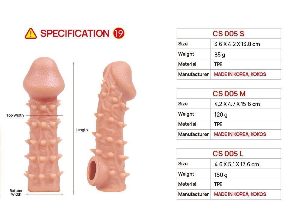 Насадка на член Kokos Cock Sleeve CS 005 L Sex Aura Київ - фото 6