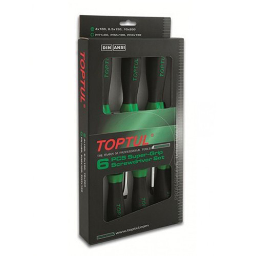 Набор крестовых и шлицевых отверток 6 ед. TOPTUL GAAE0611 Чернигов - изображение 1
